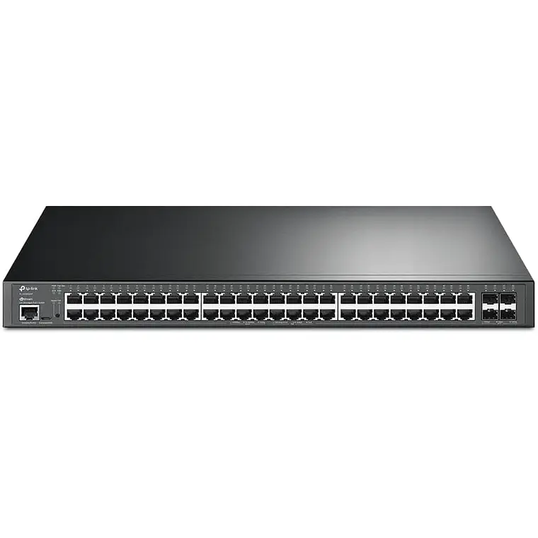 Switch 48 Puertos TP-Link Gigabit Ethernet, PoE 10/100/1000Mbps + 4 Puertos SFP+, 176 Gbit/s 1