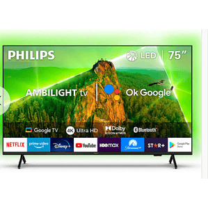 Smart TV de 75“ - Led Philips Ambilight UHD 4K - 75PUD7908 