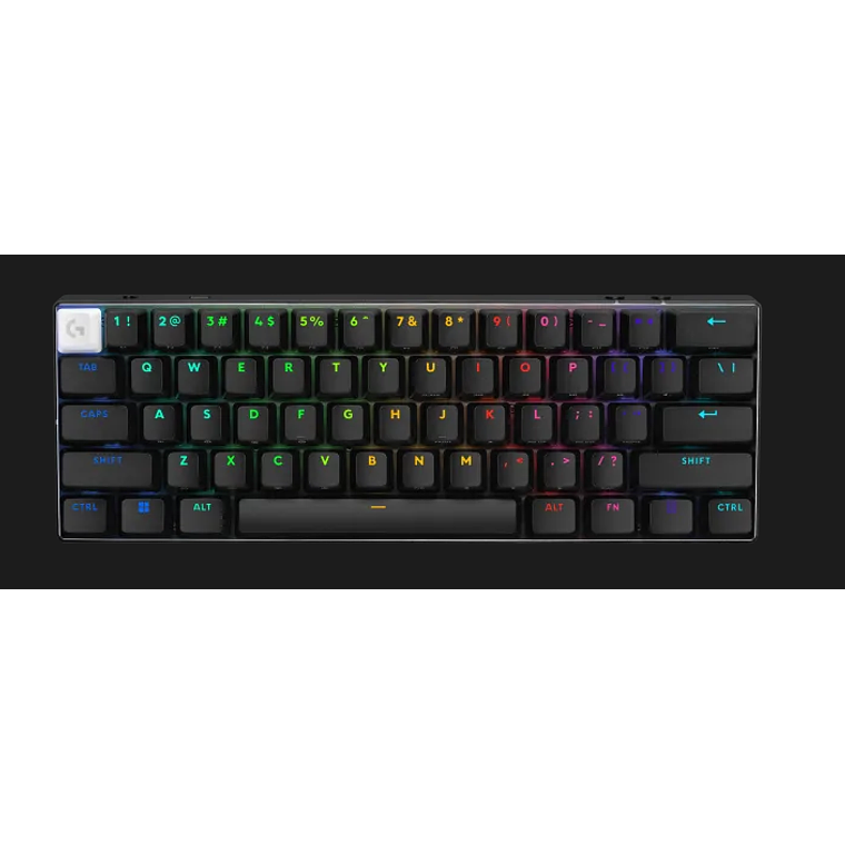 Teclado Gamer Inalámbrico Logitech G PRO X 60 Lightspeed 60%, RGB, interruptores ópticos GX 1