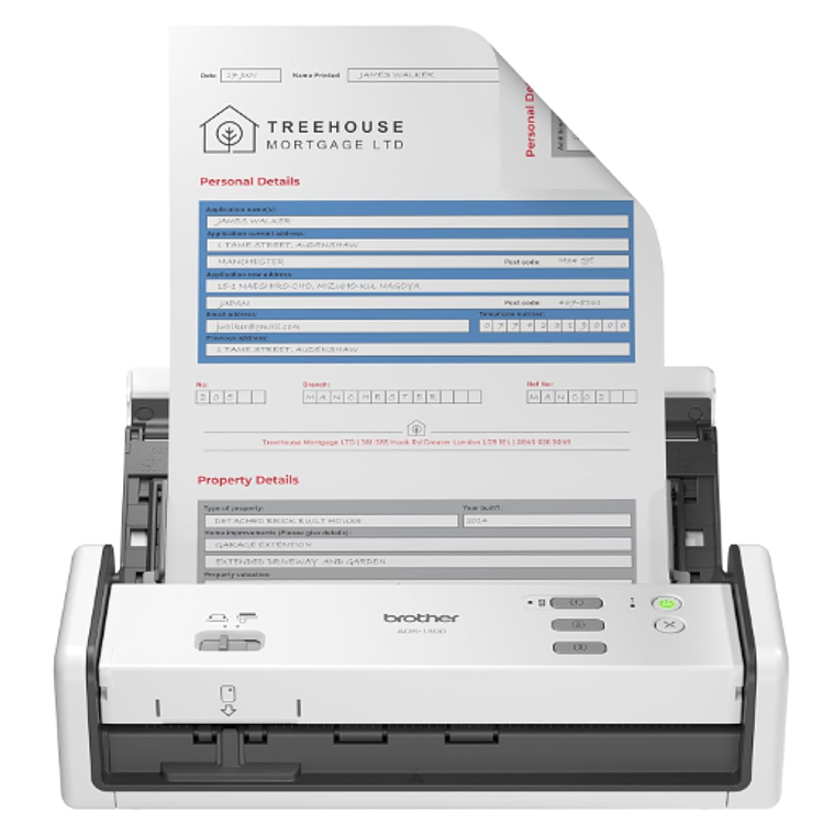 Escaner Brother ADS-1300 | Velocidad 30 HPM, 60PPM, Dúplex 1