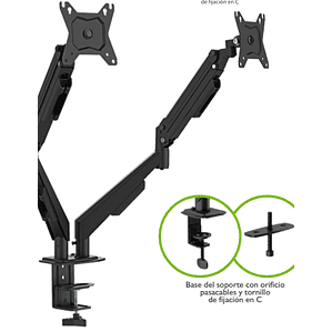 Kit de montaje de escritorio a monitor - Klip Xtreme  de 13-32“