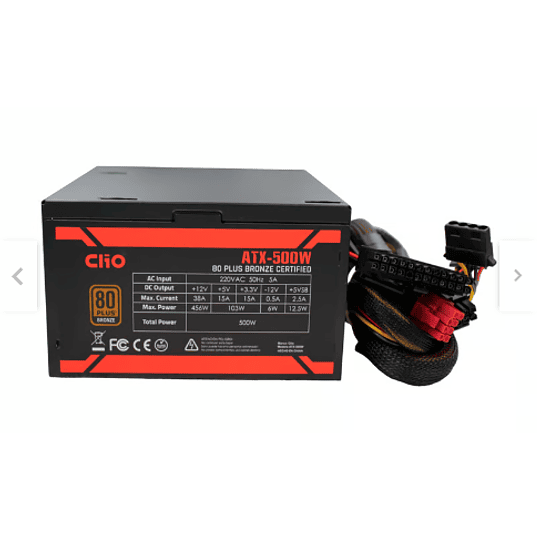 Fuente de Poder 500W Clio de ATX-500W 80+ Bronce