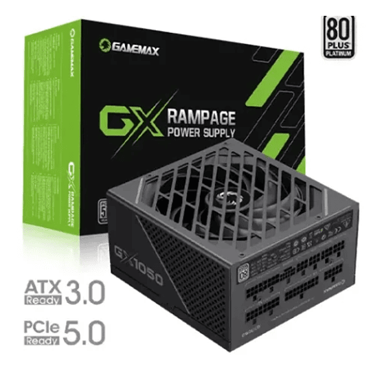 Fuente de Poder 1050W Gamemax, Black, Modular, Certificada 80+ Plus 