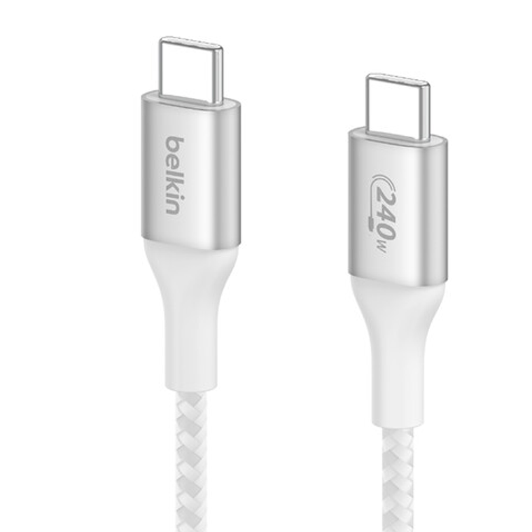 Cable USB-C Belkin BoostCharge de 240 W (6,6', blanco) 1