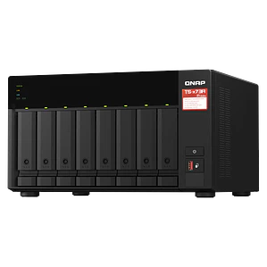 Servidor NAS QNAP 8 bays de escritorio (AMD Ryzen V1500B de cuatro núcleos )
