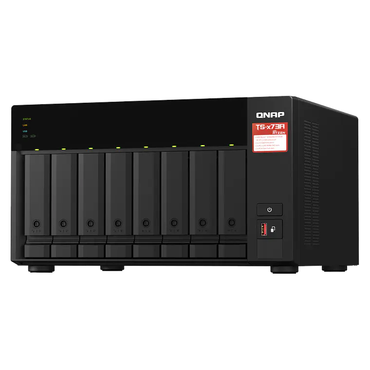 Servidor NAS QNAP 8 bays de escritorio (AMD Ryzen V1500B de cuatro núcleos ) 1