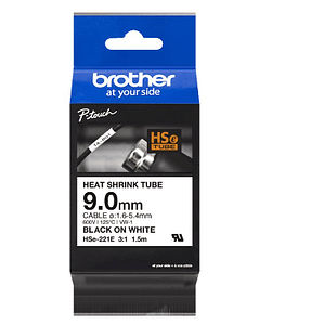 Cinta para cables - Brother - Black on white 
