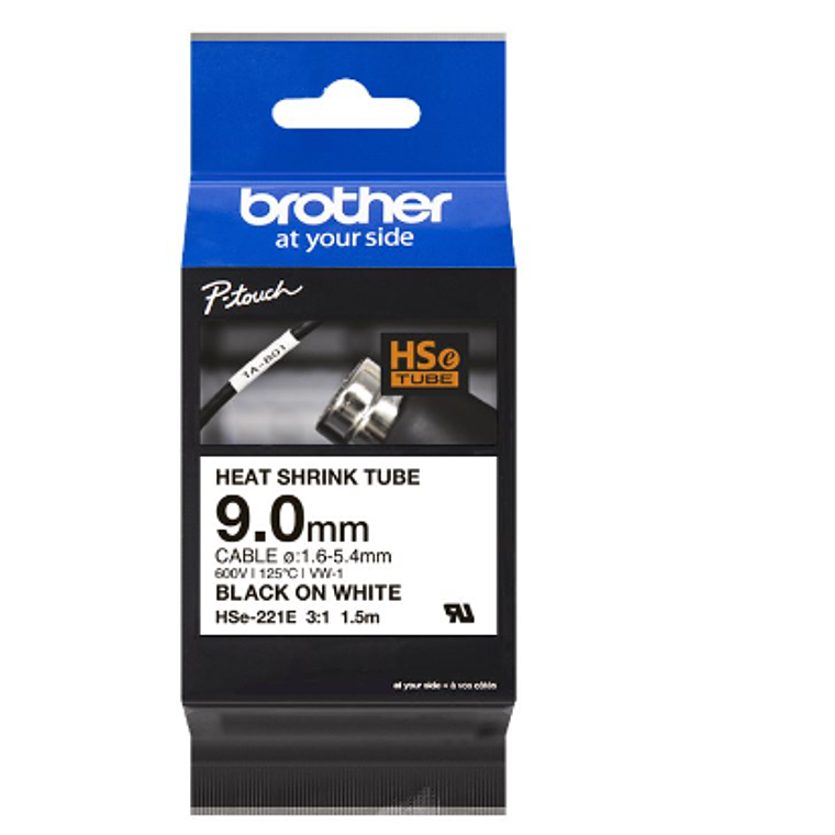 Cinta para cables - Brother - Black on white  1