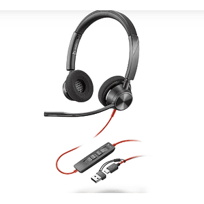 Audifonos Poly Blackwire 3320 Con Cable USB-C 