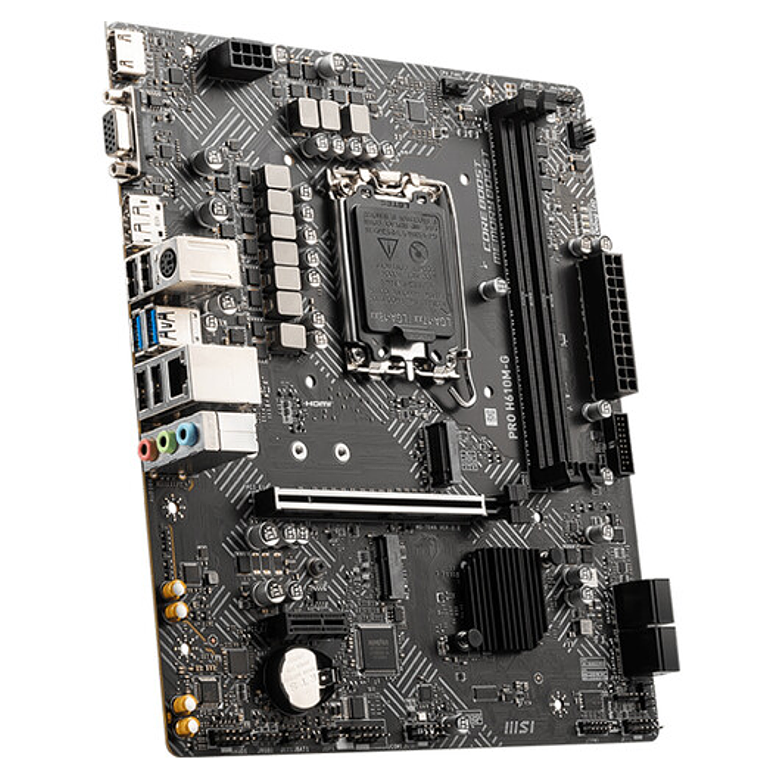 Placa Madre MSI PRO H610M-G (DDR5, LGA 1700 M-ATX) 2
