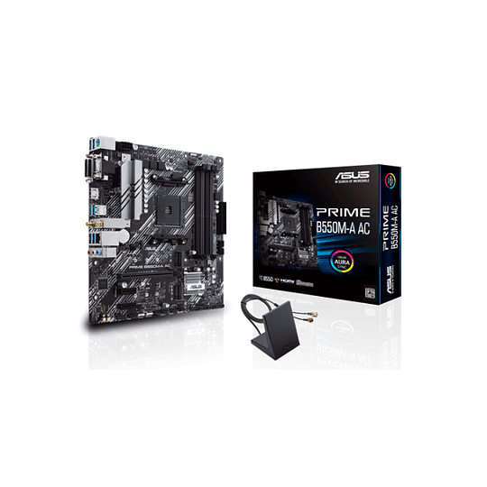 Tarjeta Madre ASUS Micro ATX PRIME B550M-A AC, S-AM4, AMD B550, HDMI, 128GB DRR4, para AMD