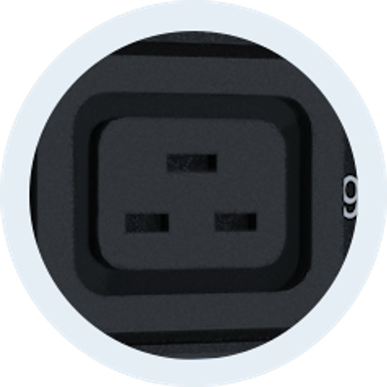 Multitoma PDU Forza rackeable AC 200/240V - 10 Tomas (8-C13 2-C19) 1U SPD Metered 2