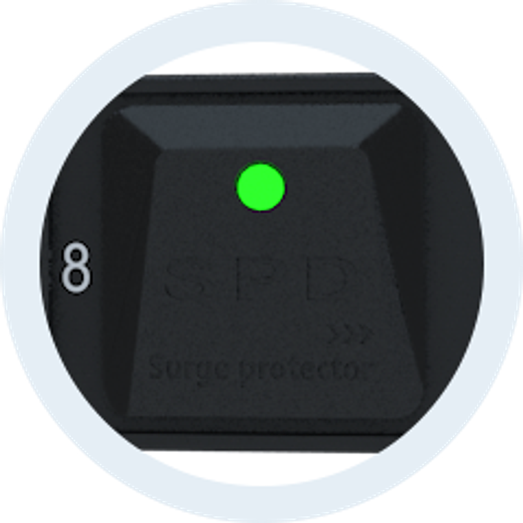 Multitoma PDU Forza rackeable AC 200/240V - 10 Tomas (8-C13 2-C19) 1U SPD Metered 3