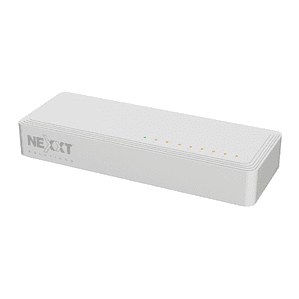 Switch 8 puertos Nexxt (ethernet de alta velocidad, 1Gbps 110/220V) Naxos 801-G 