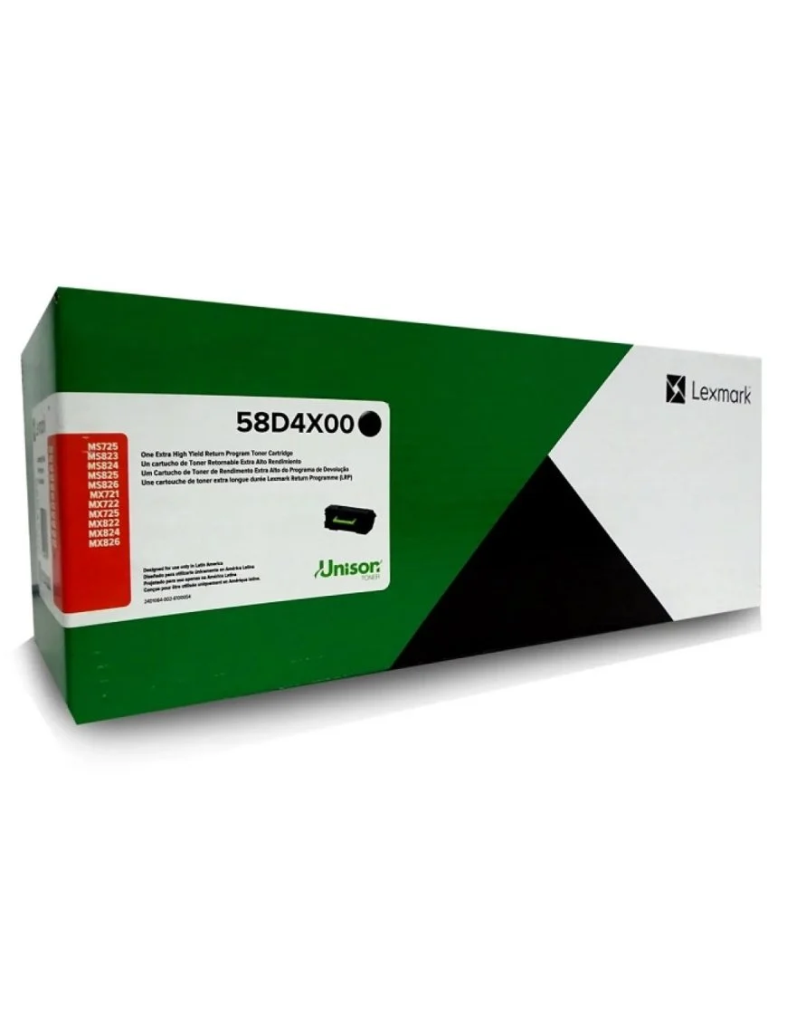 Cartucho de Toner Lexmark 58D4X00 Negro