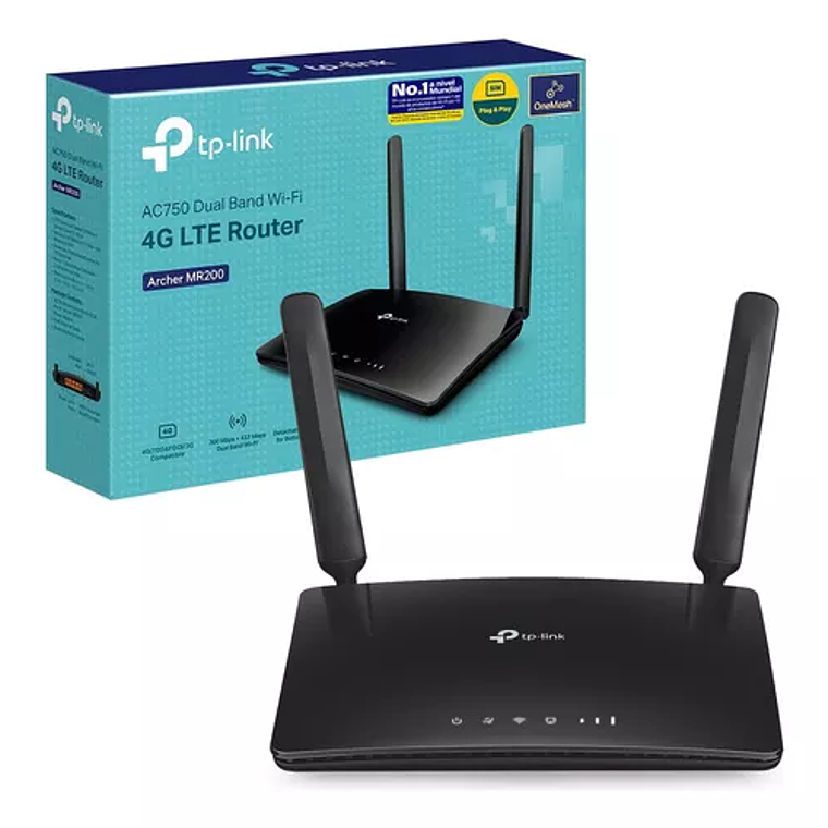 Router TP-LINK Archer MR200 4G LTE Inalámbrico de Doble Banda AC750 2