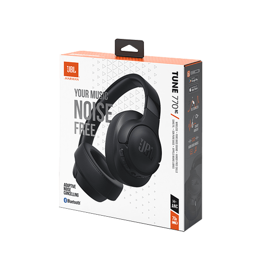 Audífonos Bluetooth JBL Tune 770NC (ANC, TalkThru, Pure Bass, Negro)