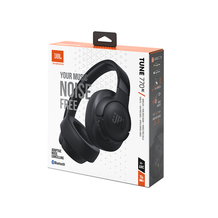Audífonos Bluetooth JBL Tune 770NC (ANC, TalkThru, Pure Bass, Negro) 5