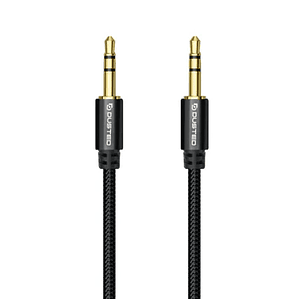 Cable Auxiliar Jack 3.5 a 3.5mm Rugged Dusted negro 1.2m