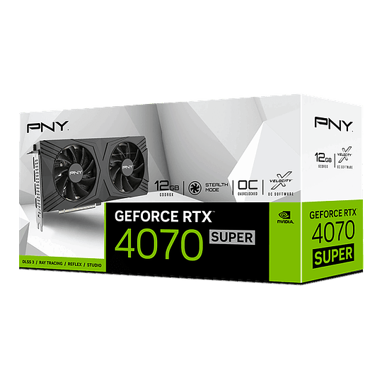 Tarjeta de Video PNY GeForce RTX™ 4070 SUPER 12GB VERTO™ Overclocked Dual Fan DLSS 3