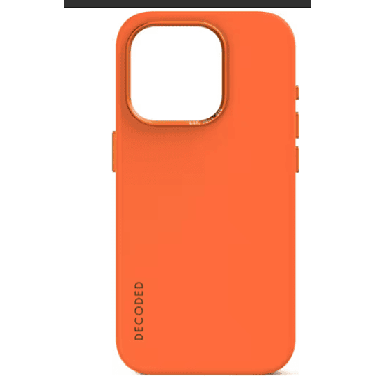 Funda silicona con MagSafe para iPhone 15 Pro  Decoded Naranjo