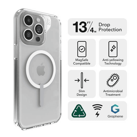 Funda Crystal Palace con Magsafe  iPhone 15 Pro Max Gear4 Transparente