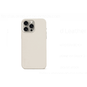 Funda cuero Backcover con MagSafe para iPhone 15 Pro Max Decoded Gris