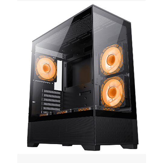 Gabinete Gamer Vista MB 3 Fan con controlador, Sin Fuente, Gamemax