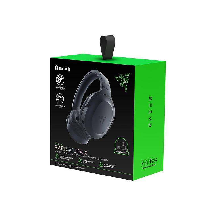 Audífonos Gamer Razer Barracuda X (2022, Sonido 7.1, Bluetooth/Dongle USB, Negro) 4