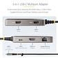 Adaptador multipuerto USB-C, HDMI 4K 60 Hz, concentrador USB 3.0 de 2 puertos de 5 Gbps - Miniatura 2