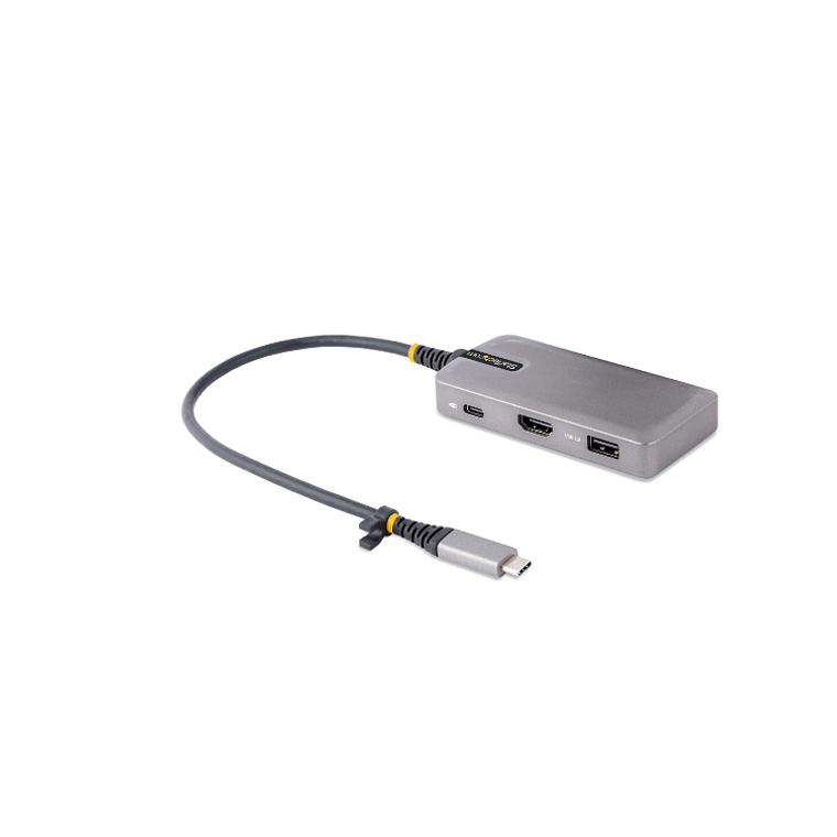 Adaptador multipuerto USB-C, HDMI 4K 60 Hz con HDR, concentrador USB de 3 puertos 1