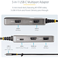 Adaptador multipuerto USB-C, HDMI 4K 60 Hz con HDR, concentrador USB de 3 puertos - Miniatura 2
