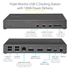 Docking USB-C StarTech.com (3x 4K Monitor USB-C, 100W Power)