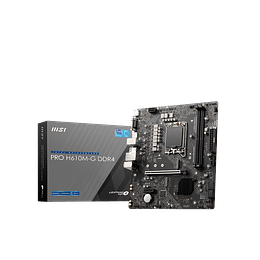 Placa Madre MSI PRO H610M-G DDR4 (LGA1700, 2133/3200MHz, M.2, MicroATX)