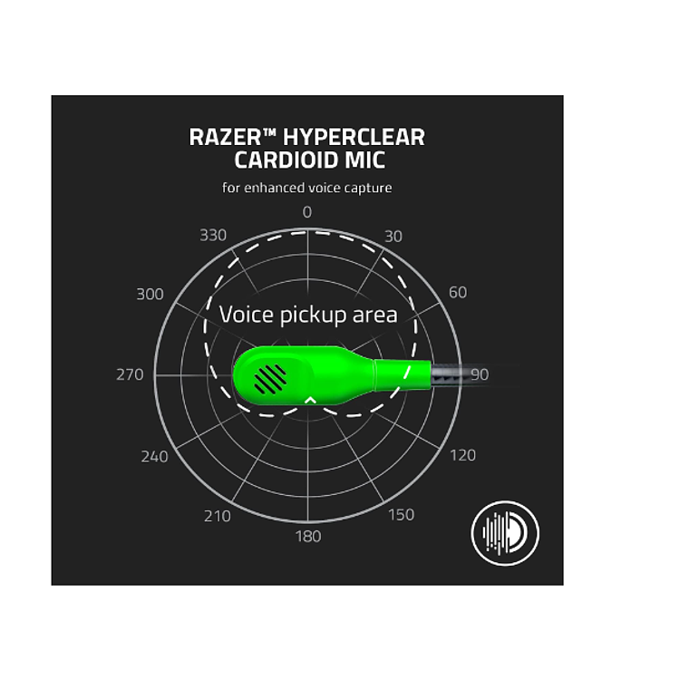 Auricular Razer BlackShark V2 X - cableado - conector de 3,5 mm - aislamiento de ruido - verde razer 5