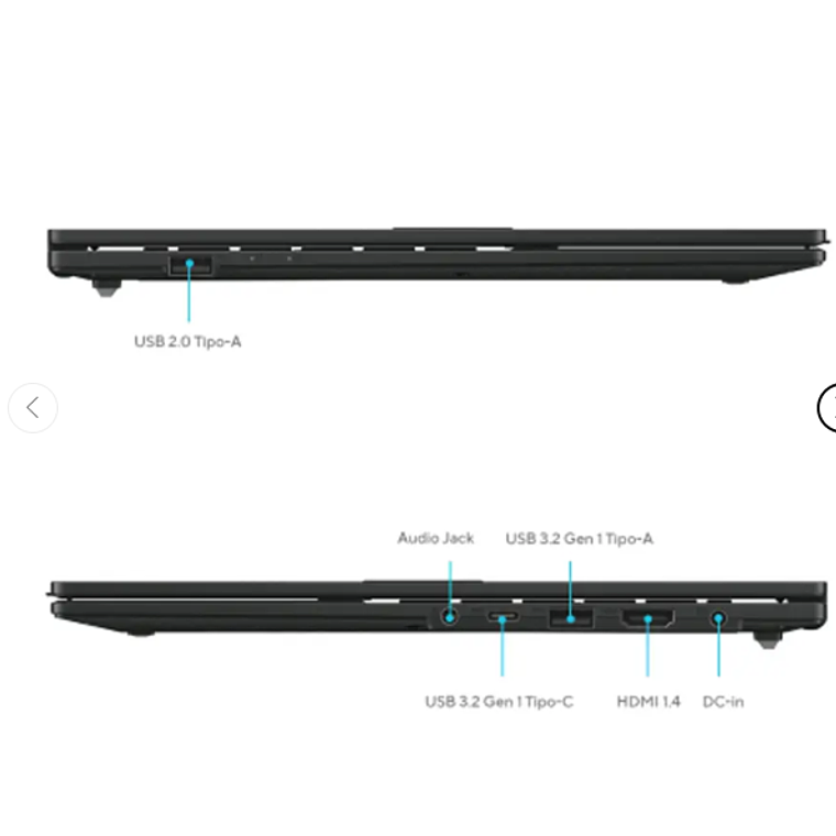 Notebook Asus Vivobook E1404FA-NK178W de 14“ (Ryzen 5 7520U, 8GB Ram, 512GB SSD, Win11 Home) 3