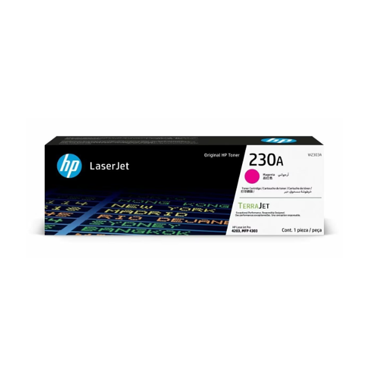 Cartucho de toner HP LaserJet 230A - Color Magenta W2303A 1