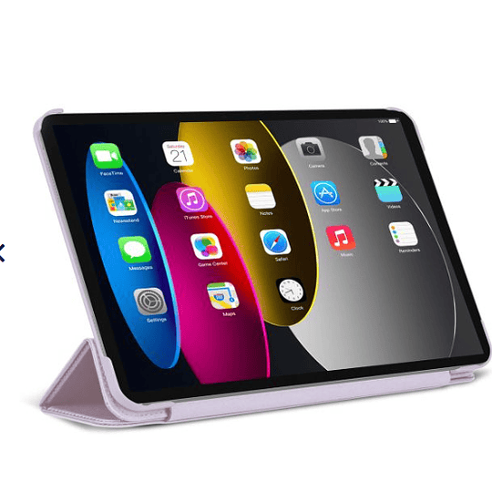 Funda folio slim cuero vegano para iPad 11va gen Decoded Lavanda