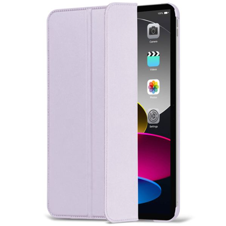 Funda folio slim cuero vegano para iPad 11va gen Decoded Lavanda 3