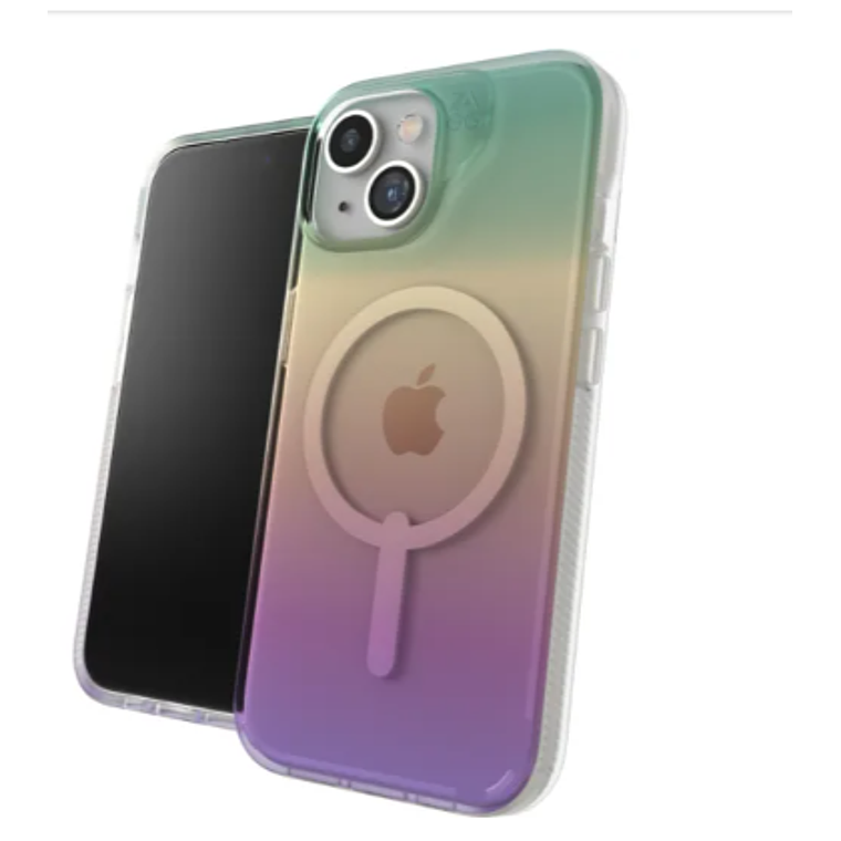 Funda dura Milan Snap con Magsafe para iPhone 15 Gear4 Transparente Iridescent 1