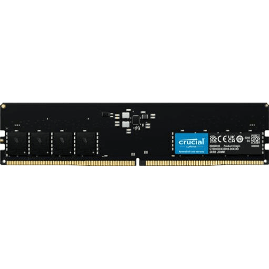 Memoria ram 16GB DDR5 4800Mhz CL40 UDimm Crucial