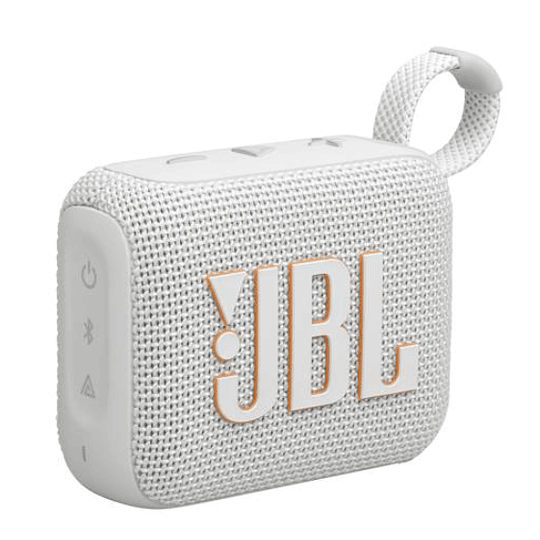 Parlante Ultraportátil JBL Go 4, Hasta 7 horas, 4.2W, Resistente Polvo y agua, Auracast™, Blanco