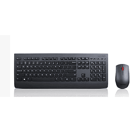 Kit Teclado + Mouse Lenovo inalámbrico (Dongle USB, Español, Negro)