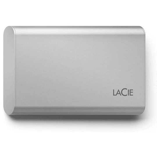 Disco duro 1TB externo SSD | LaCie Portable 1TB USB-C plateado con Seagate Rescue Data Recovery