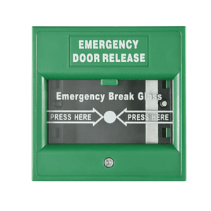 Caja de apertura de puerta de emergencia - Verde - Hikvision DS-K7PEB 