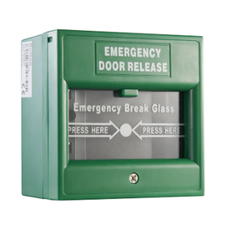 Caja de apertura de puerta de emergencia - Verde - Hikvision DS-K7PEB  2