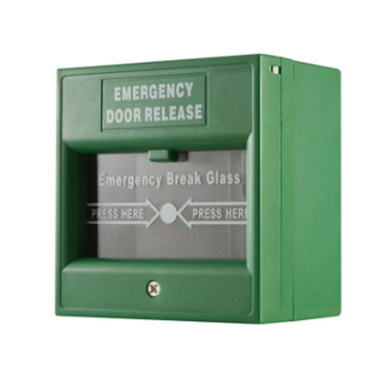 Caja de apertura de puerta de emergencia - Verde - Hikvision DS-K7PEB  3
