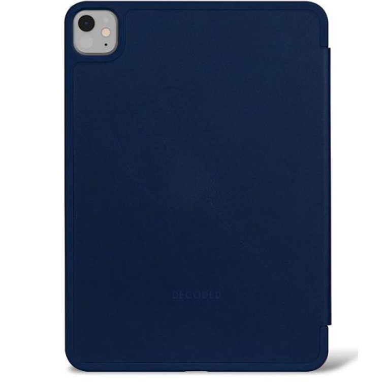 Funda folio slim cuero vegano para iPad Pro 12.9 7ma Gen Decoded Azul Marino 3