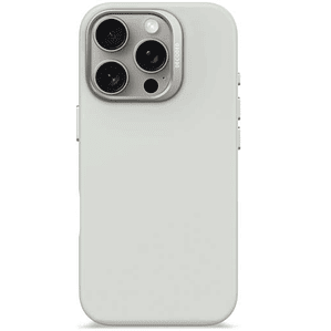 Funda silicona antimicrobial Magsafe iPhone 16 Pro Decoded gris
