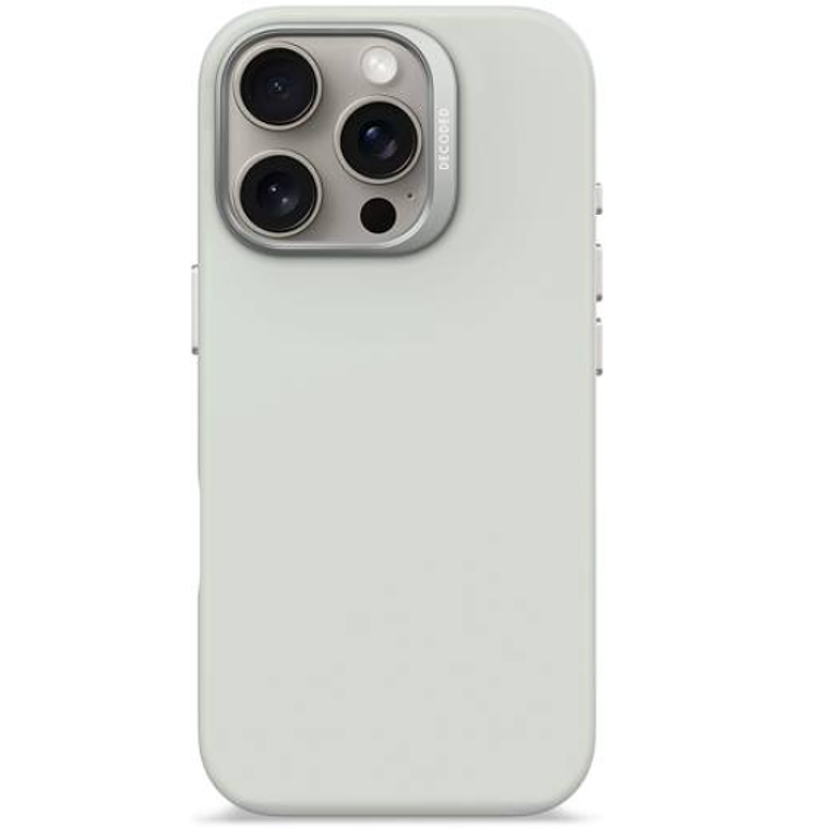 Funda silicona antimicrobial Magsafe iPhone 16 Pro Decoded gris 1
